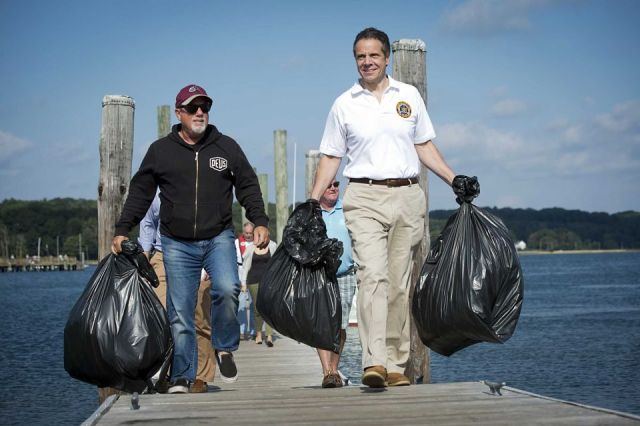 Cuomo Billy Joel Oyster Bay Cleanup